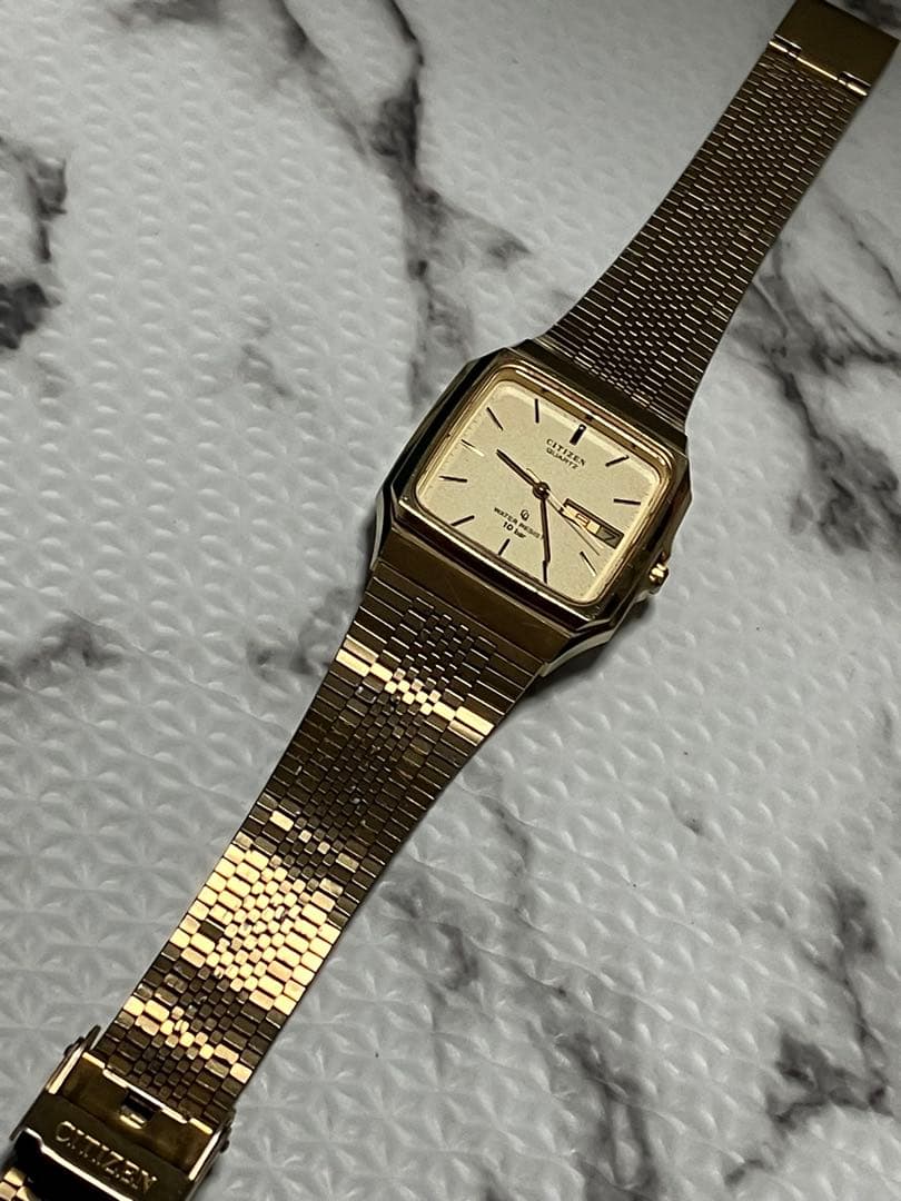 ★CITIZEN スクエア(角型)。1980年代前後製造。ヴィンテージ。動作品。