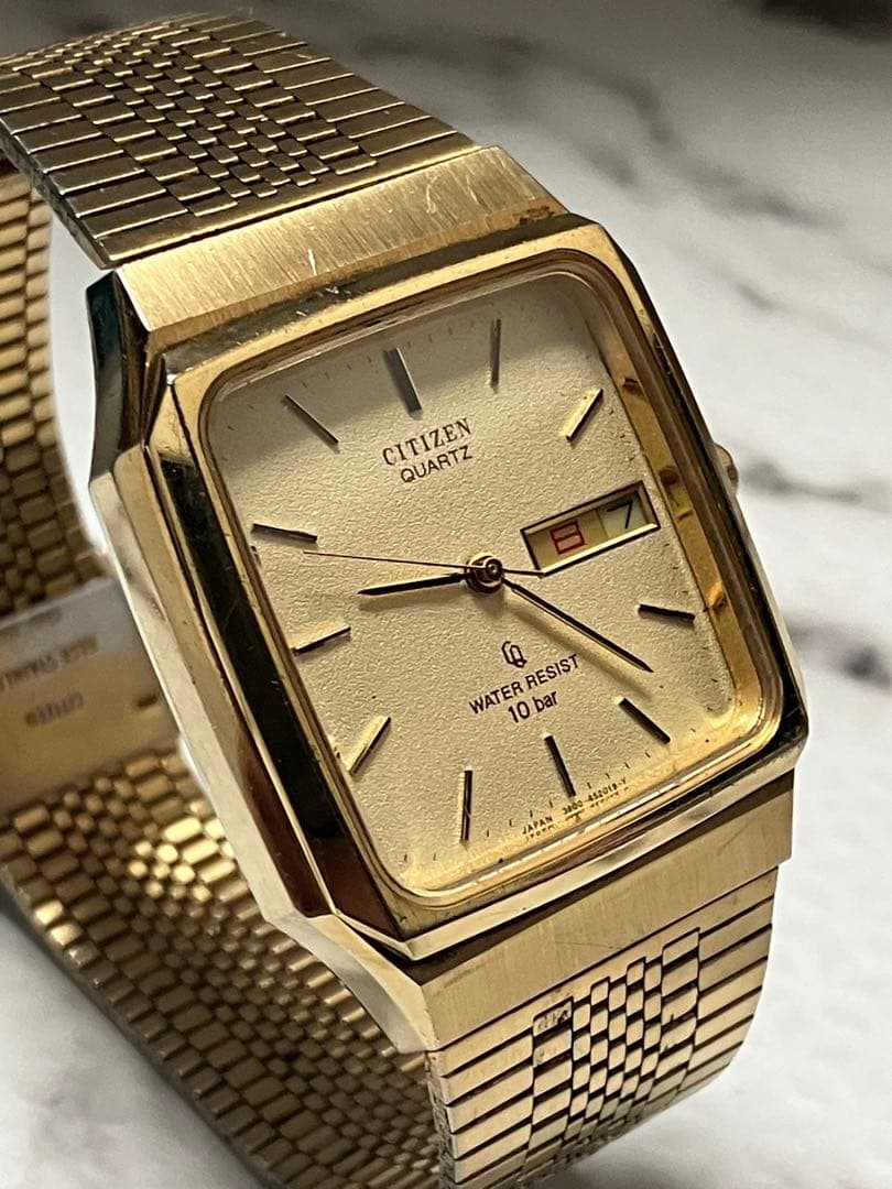 ★CITIZEN スクエア(角型)。1980年代前後製造。ヴィンテージ。動作品。