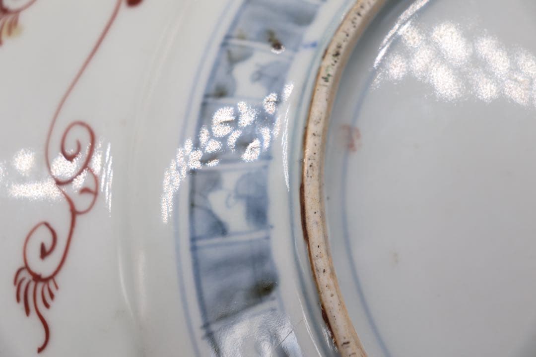 中国　康熙伊万里　鳳紋大皿　木箱入　送料込み1229