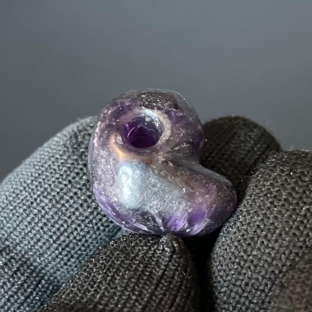 古墳時代 出雲形 勾玉 紫水晶◎美形 ころっと可愛い小ぶり奈良県伝承 古代装身具