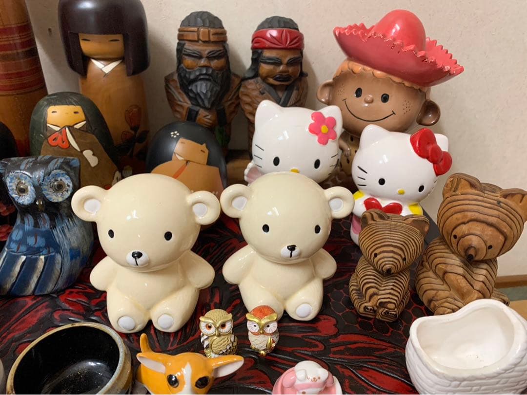 こけし、熊のボッコ、お店のインテリア、日本のお土産、その他、30点