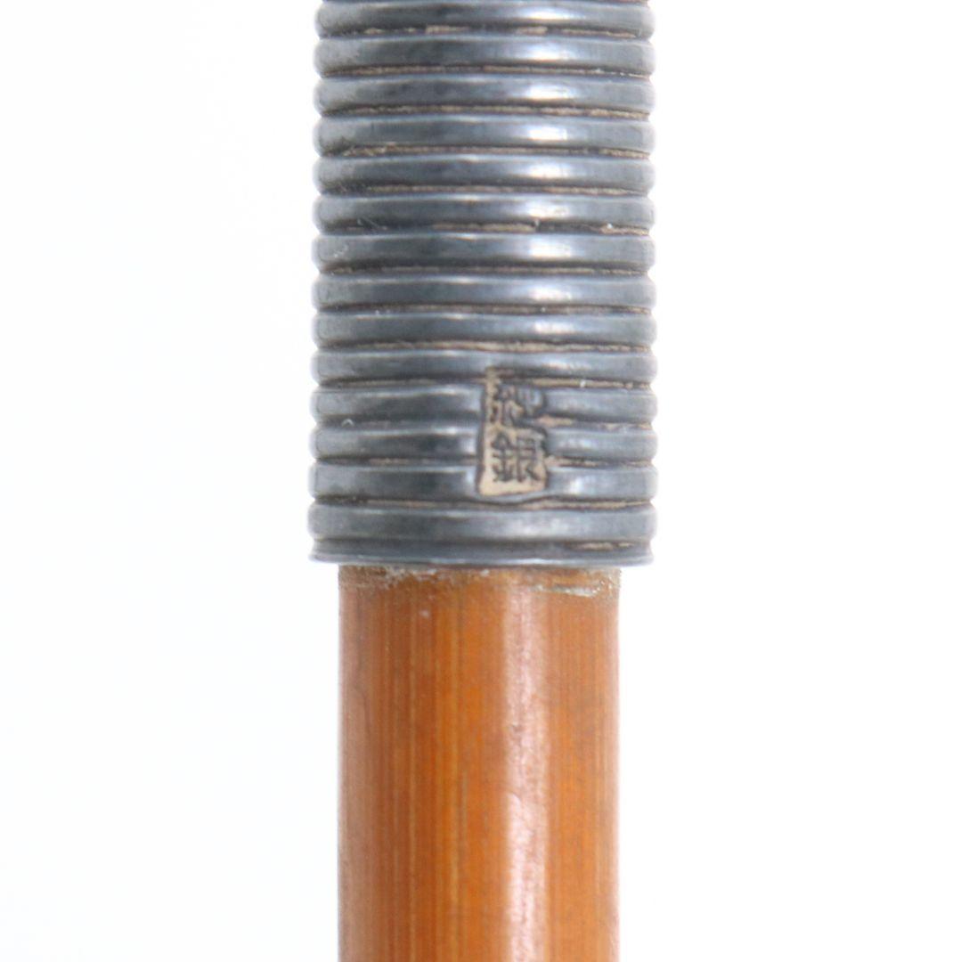 田中野夫 金工師 木村清五郎作 南鐐煙管 一双 純銀刻印　C700　NT7