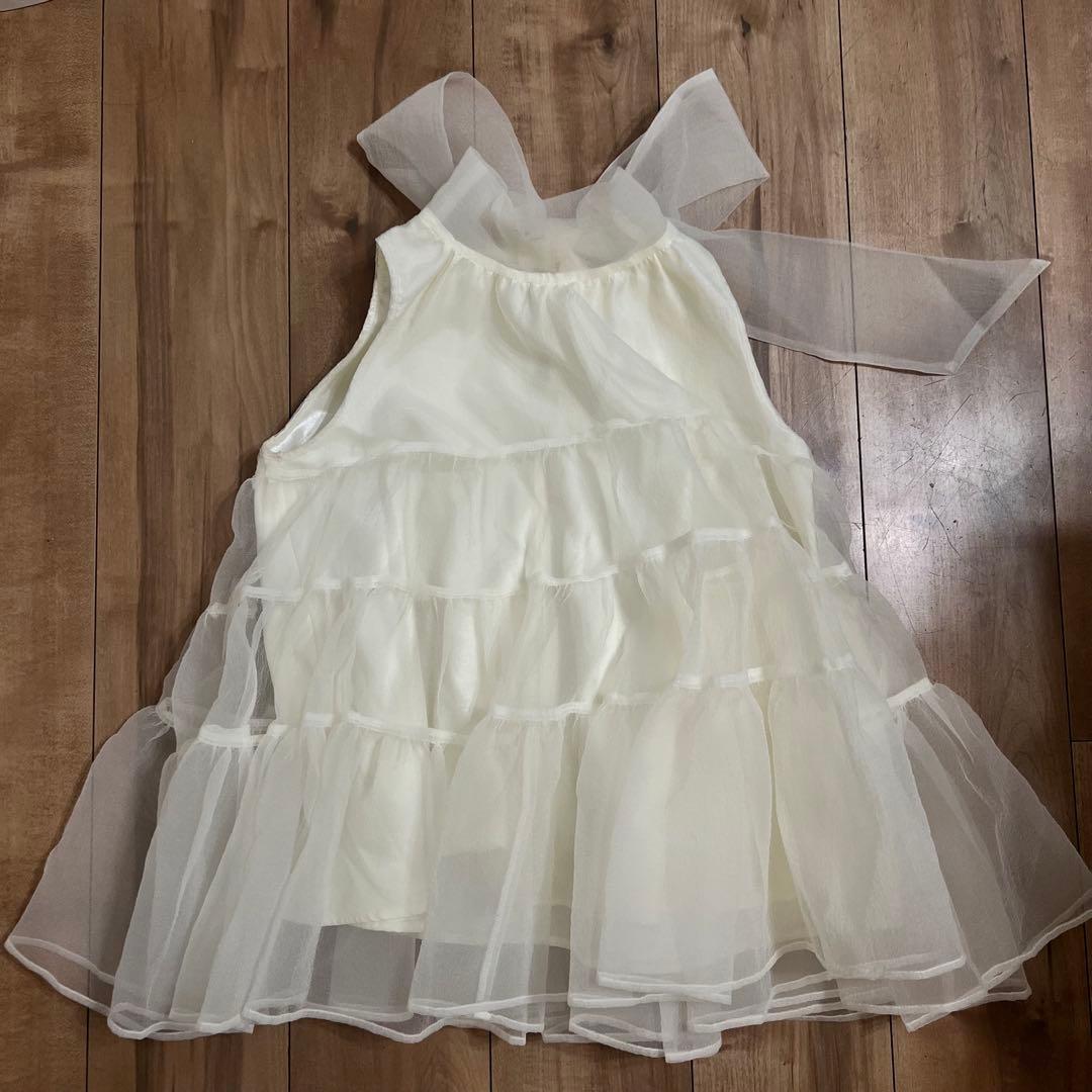 shellerシェリエ バックリボンオーガンジートップス