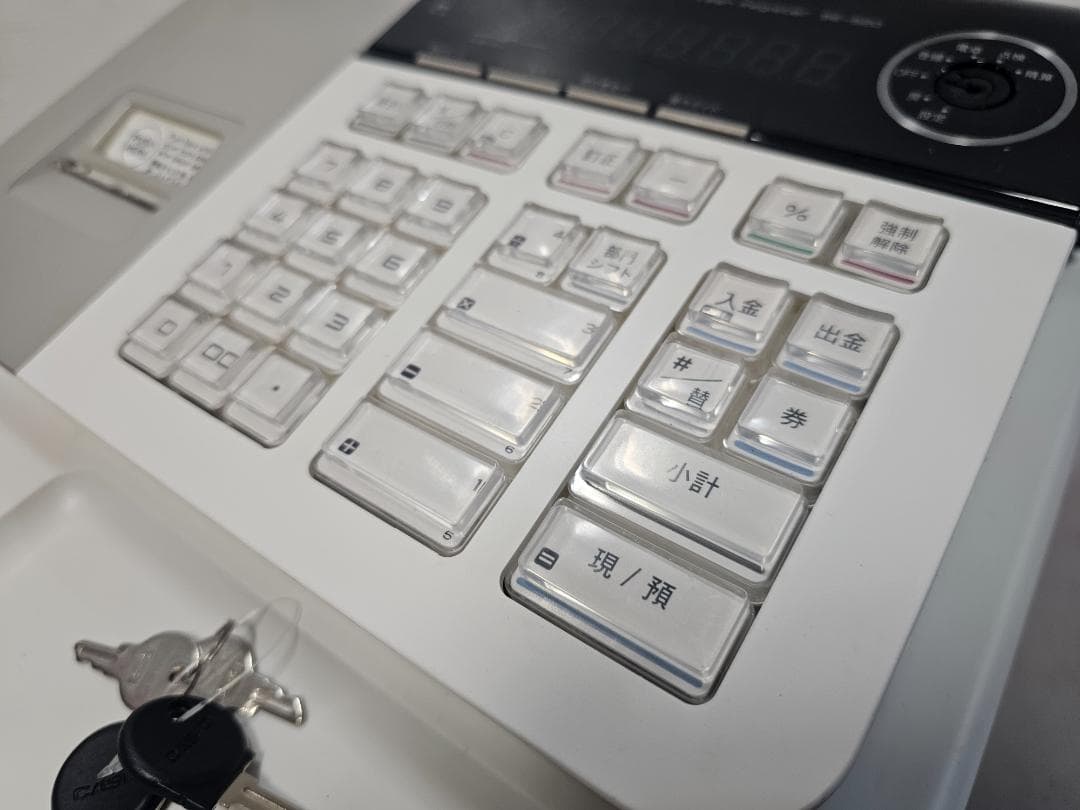 仙台～良好品/カシオ レジスター 8部門 小型ドロア SE-S20WE ホワイト