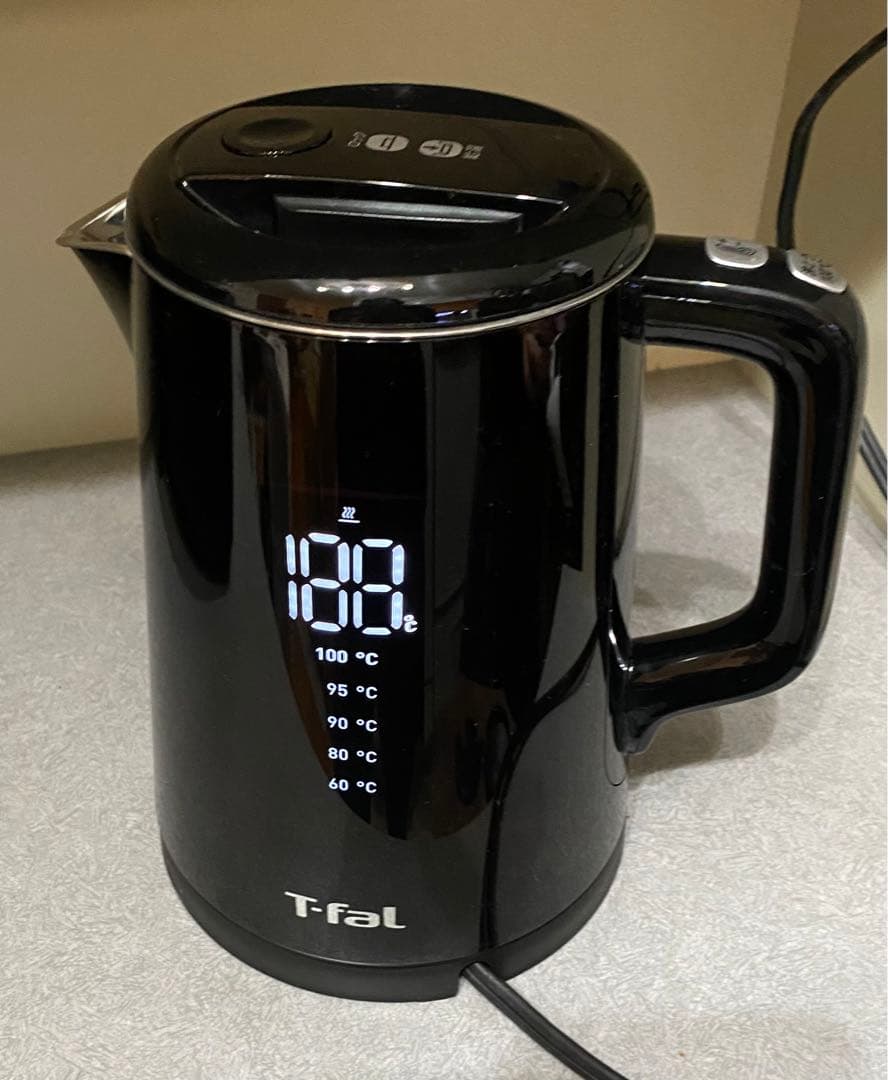 【美品】T-fal 電気ケトル ディスプレイ ロック コントロール 0.8L