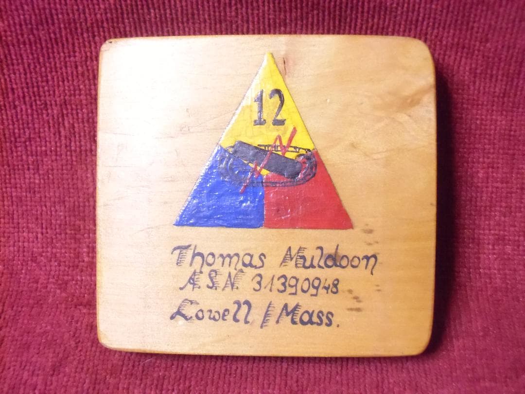 ★１９４５年＊アメリカ軍＊第１２機甲＊駐留ドイツ＊木製シガレットケース（実物）