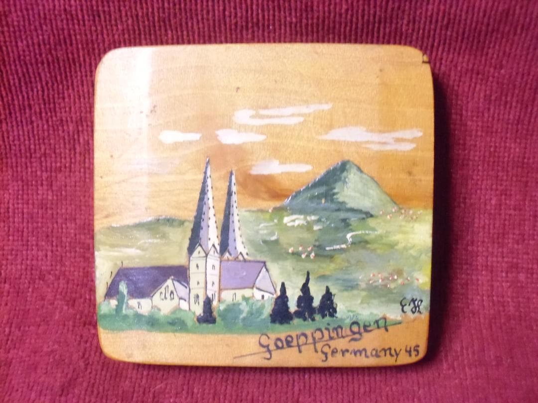 ★１９４５年＊アメリカ軍＊第１２機甲＊駐留ドイツ＊木製シガレットケース（実物）