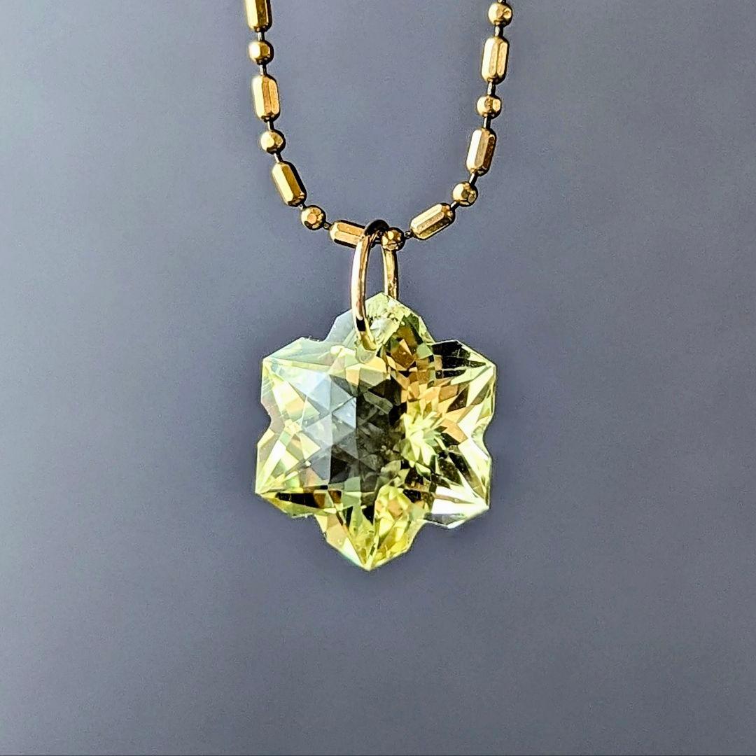 ♢N♢K18 レモンクォーツ 3.65ct チャ―ム ペンダントトップ