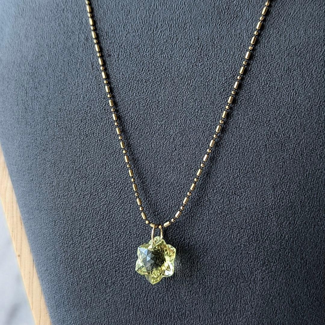 ♢N♢K18 レモンクォーツ 3.65ct チャ―ム ペンダントトップ