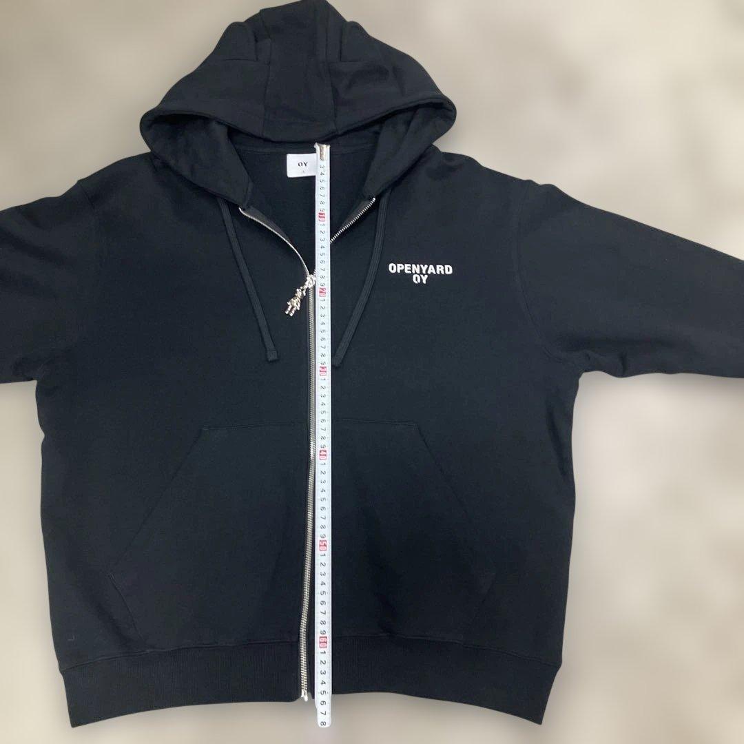 OY ジップアップパーカー　ブラック L〜XL