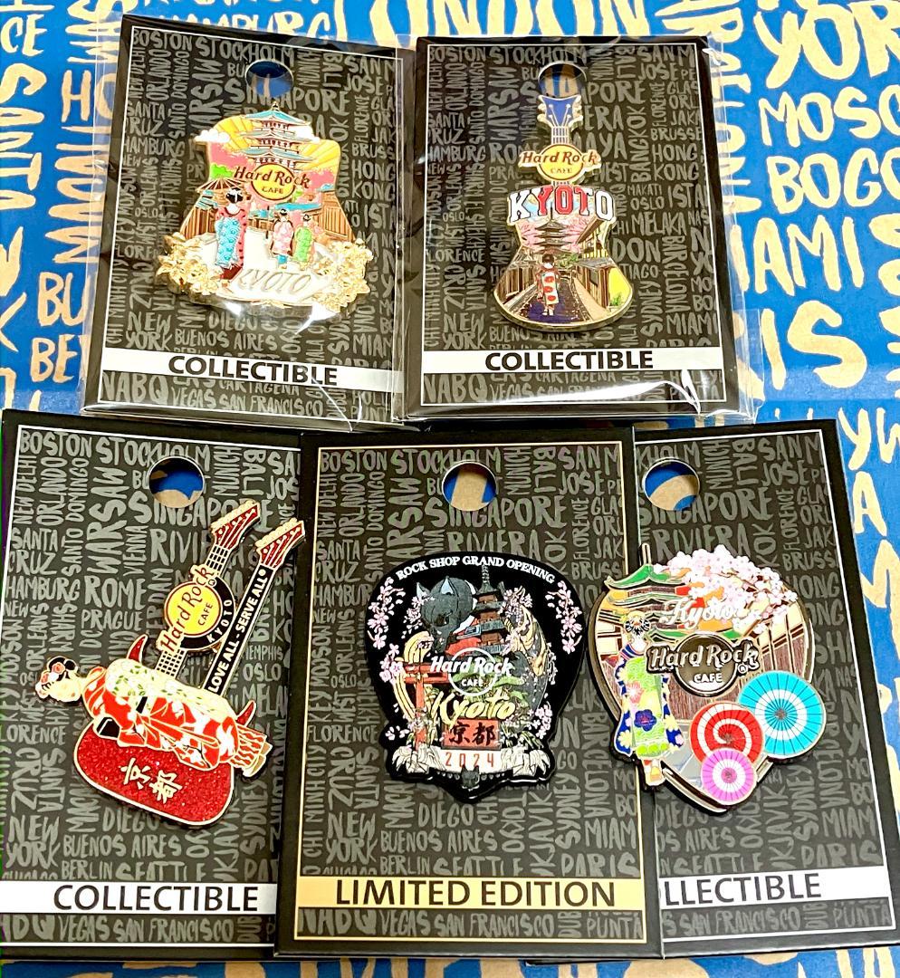 値下☆祇園京都♥オープニング・ピン☆ブラック等5点セット【花街・舞妓】ギター