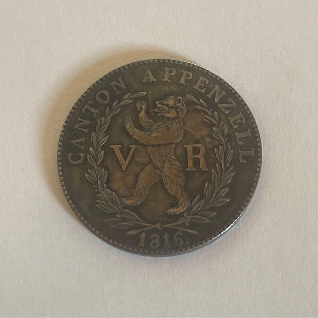 【1816年】スイス アッペンツェル 4フラン銀貨