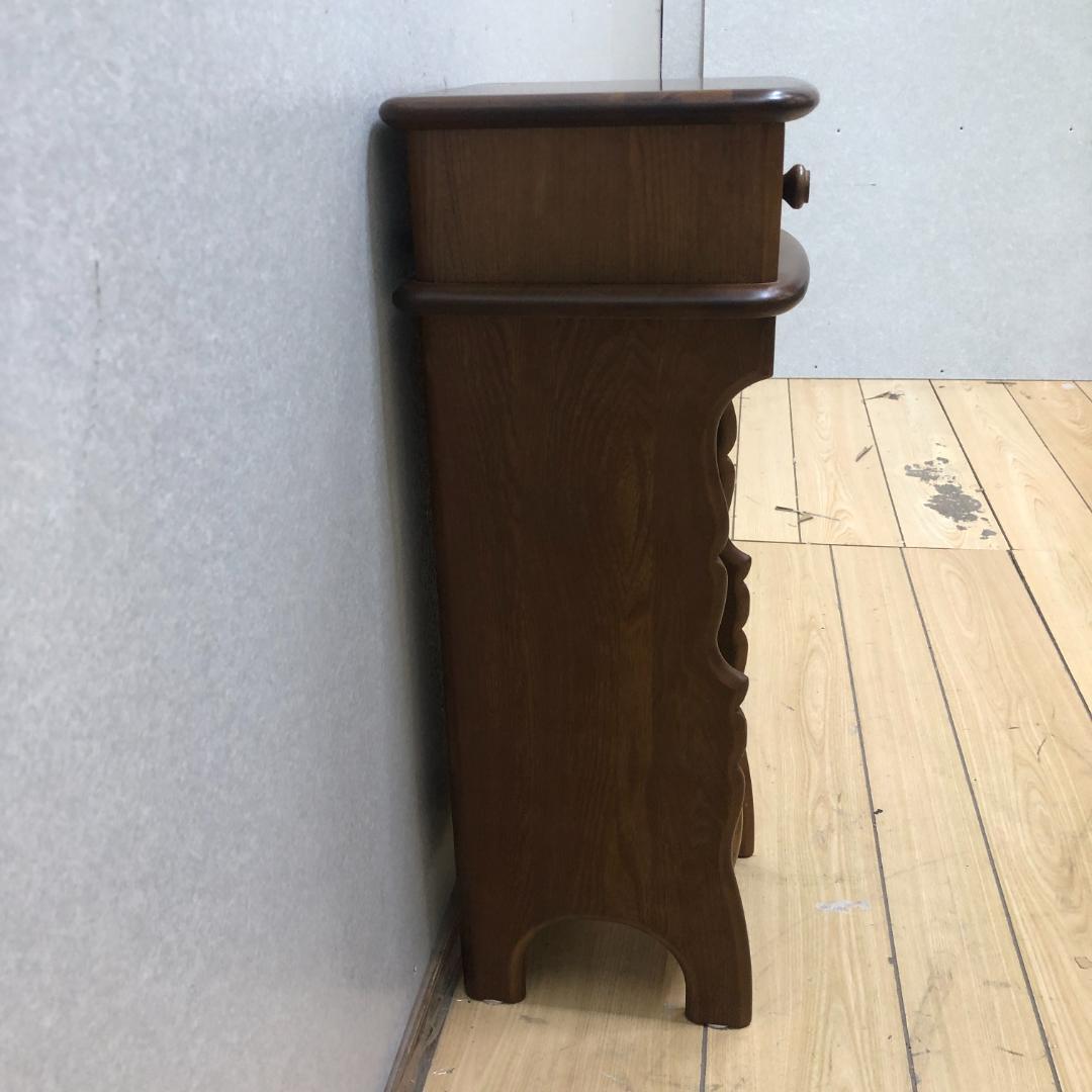 美品 カリモク 電話台 オールドカリモク アンティーク 88192-1-③