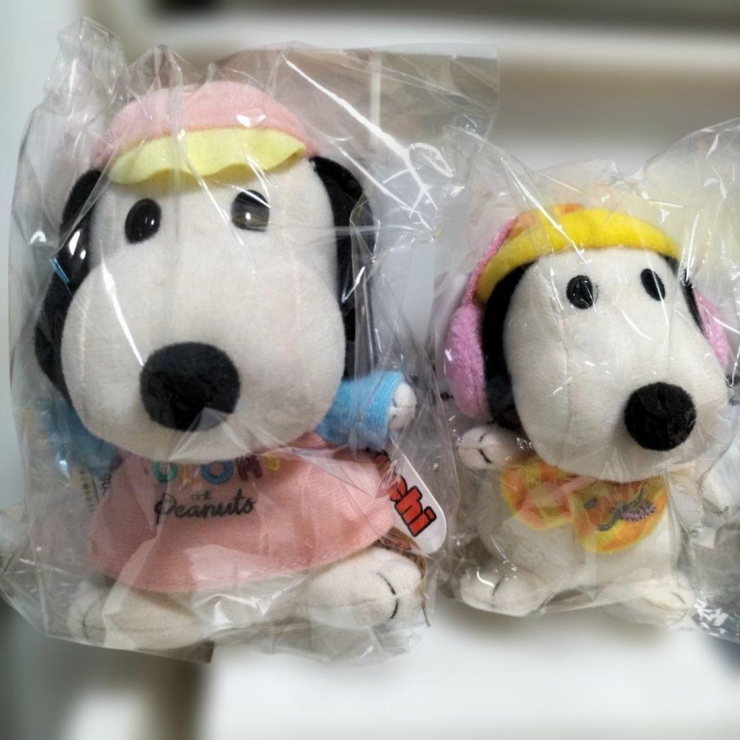 スヌーピーレトロンズぬいぐるみ　COLORS　冬バージョン　2個セットP