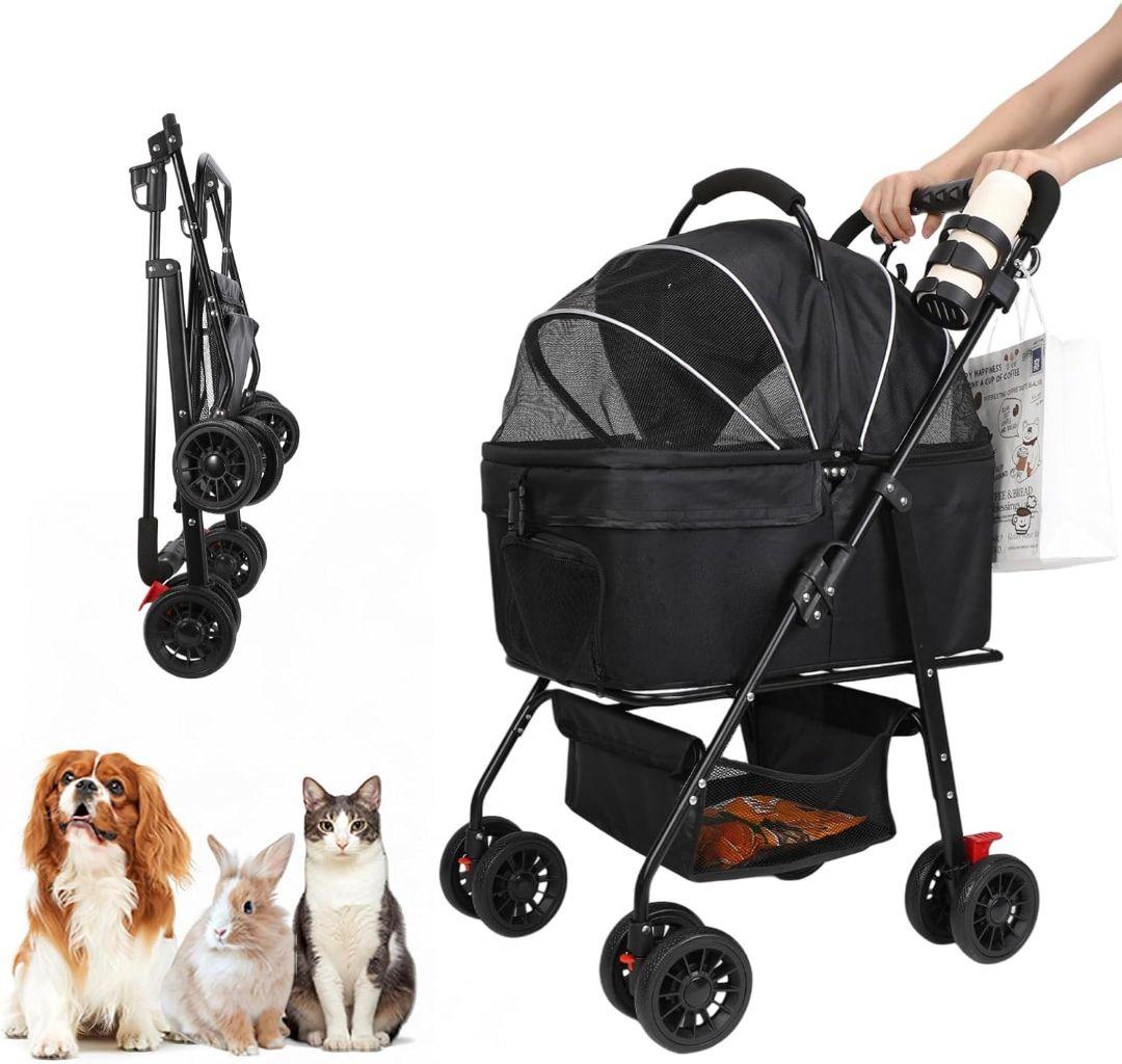 【未使用❗️】 ペットカート バギー 分離型 キャリー 持ち運び ブラック 犬 猫