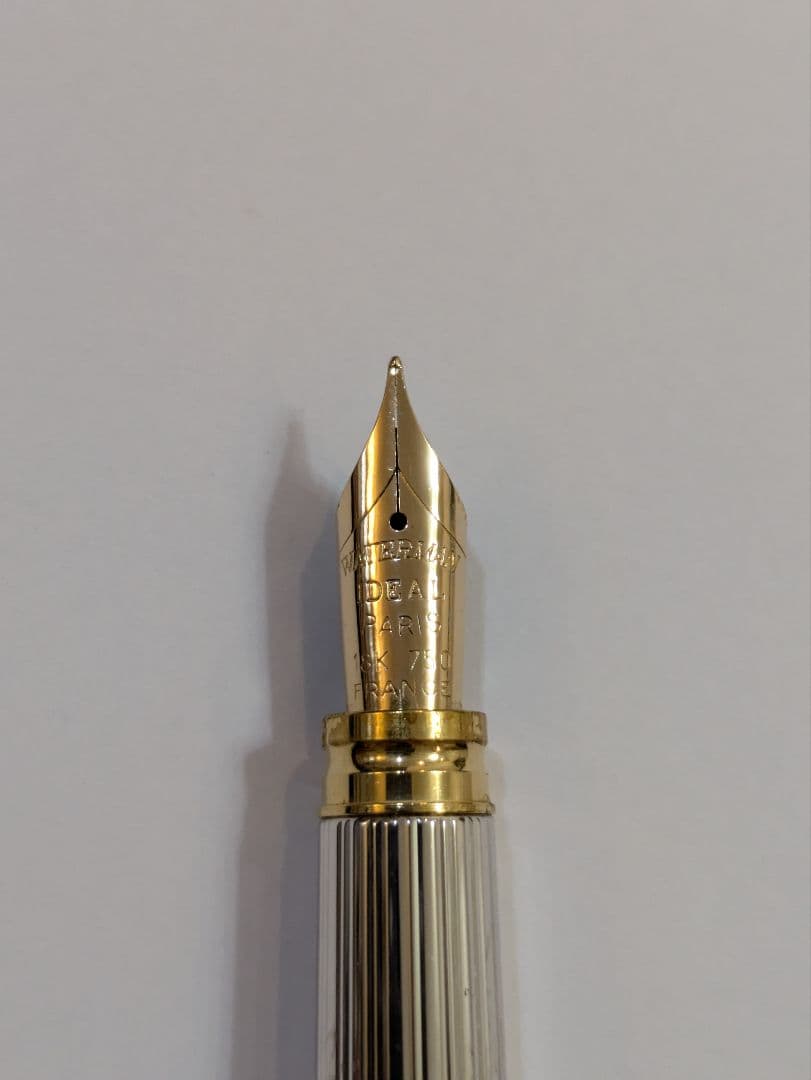 ウォーターマン　PARIS　万年筆　F　細字　ボールペン　スターリングシルバー