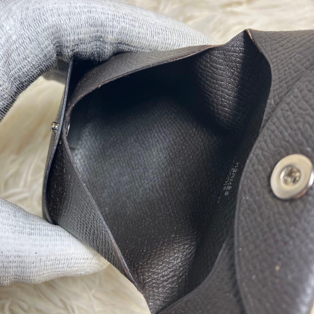 【美品】 HERMES バスティア ケース ダークブラウン