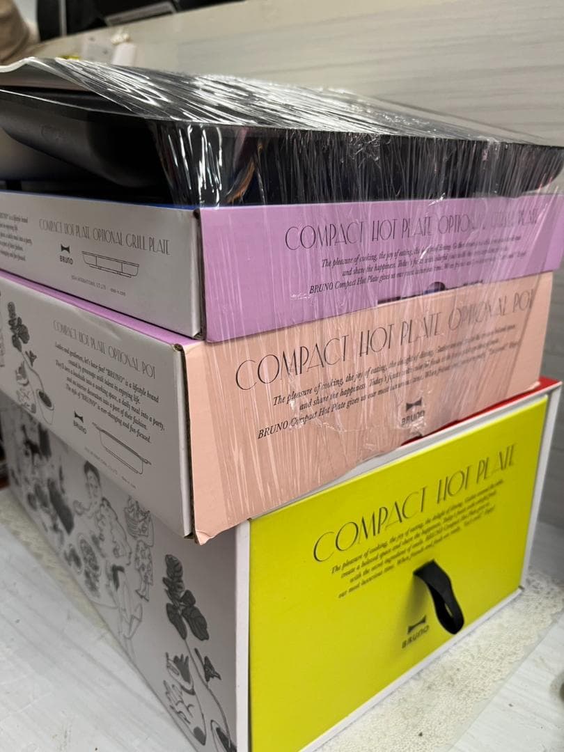 ★美品★BRUNO　コンパクトホットプレート　グリルプレート　セラミックコート鍋