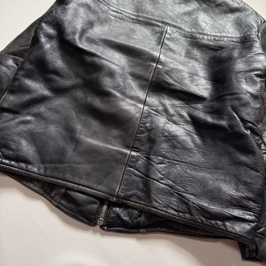 40s 50s モーターサイクルジャケット コの字留めWICOジップ