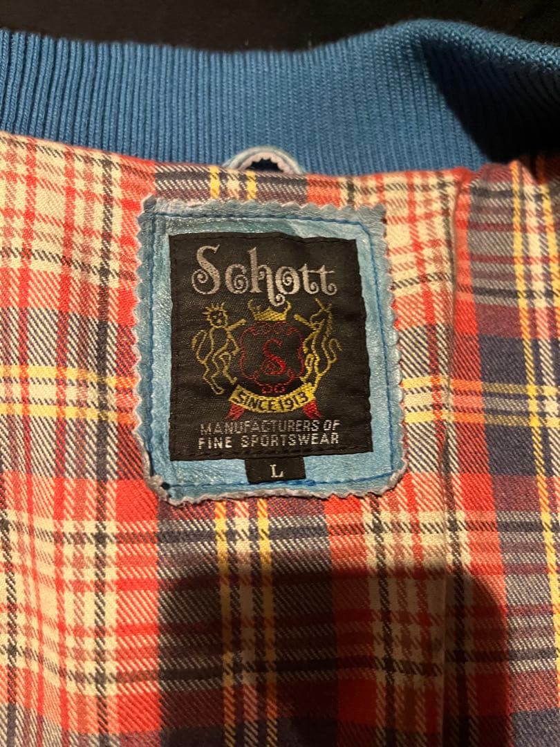 Schott マルチカラーレザージャケット ライダース