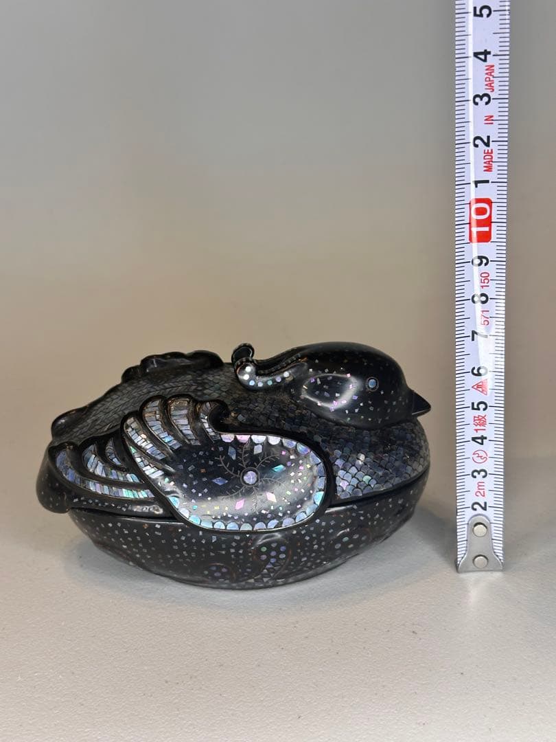 最終価格」希少品 鳥形香合 鴛鴦 蒔絵 螺鈿細工 茶道具