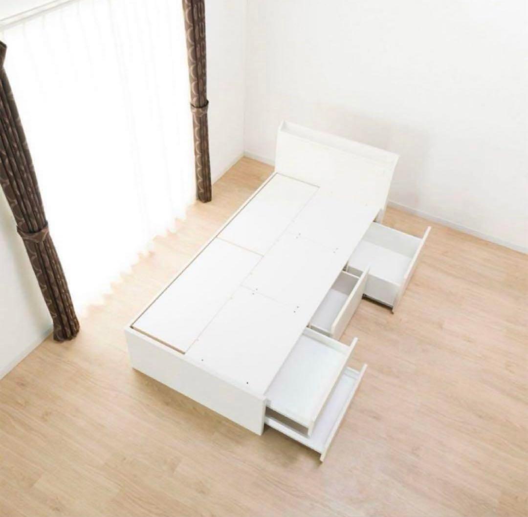 【引取り限定】ニトリ　シングルベッドフレーム(ジオ チェスト40J WW)