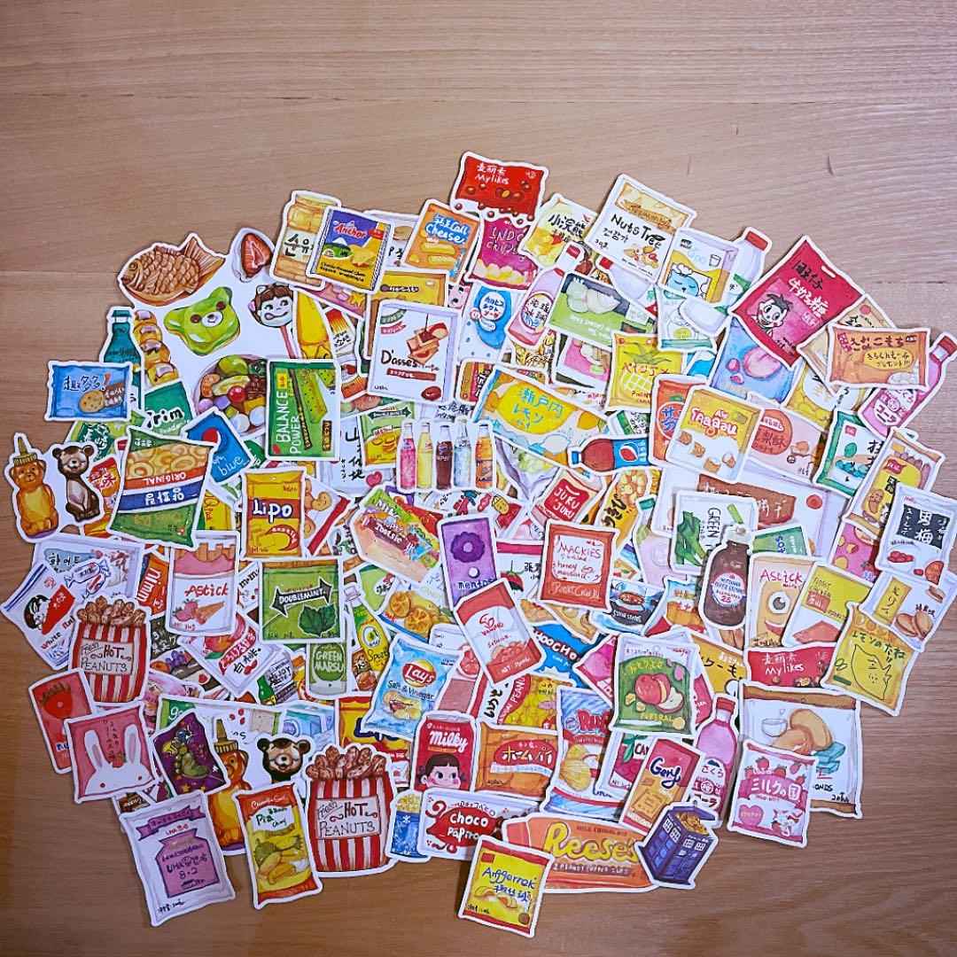 海外製 ステッカー スナック菓子系 約156枚