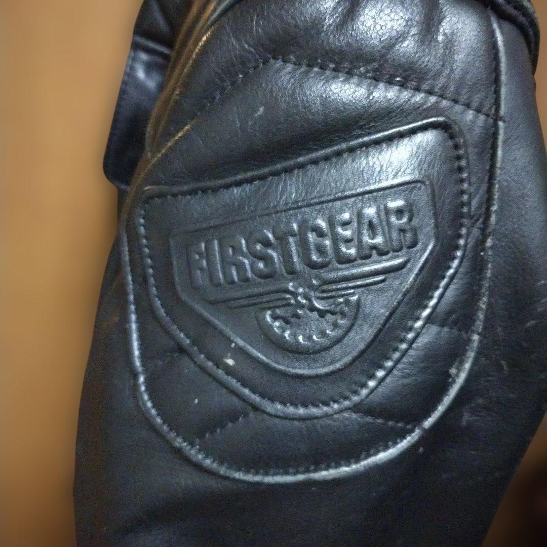 FIRSTGEAR 黒 レザーシングルライダースジャケット