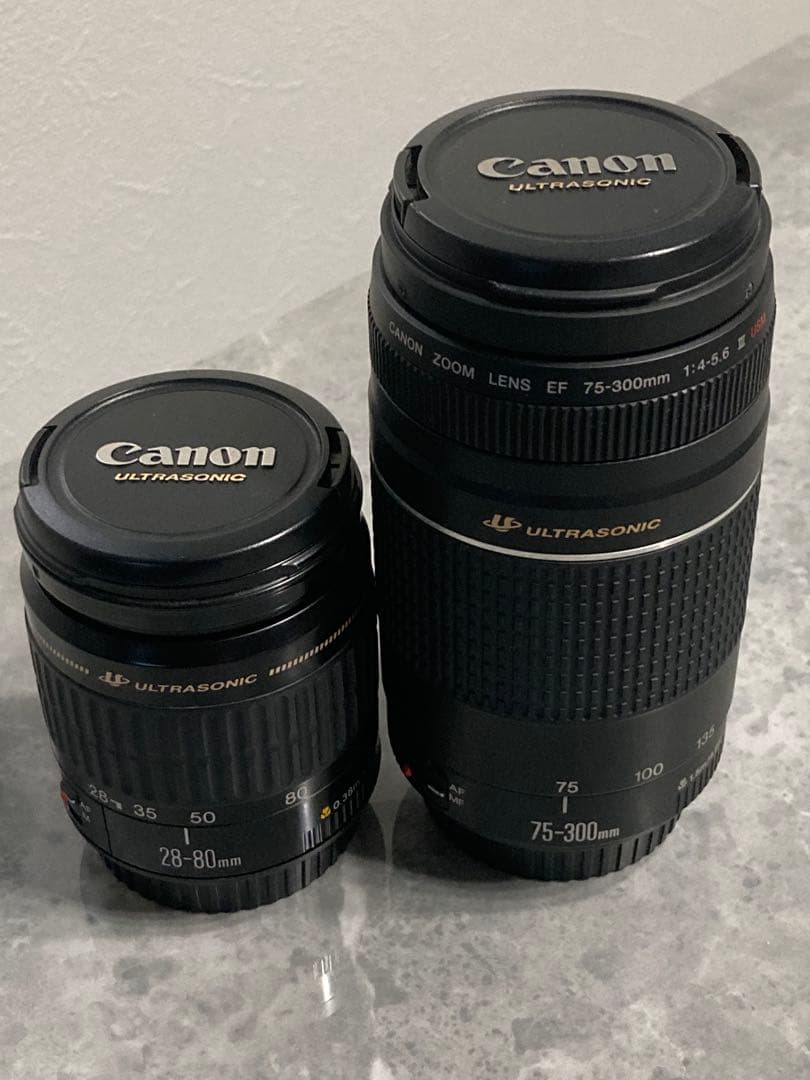 ⭐️完動品⭐️ Canon EF75-300mm & 28-80mmダブルレンズ