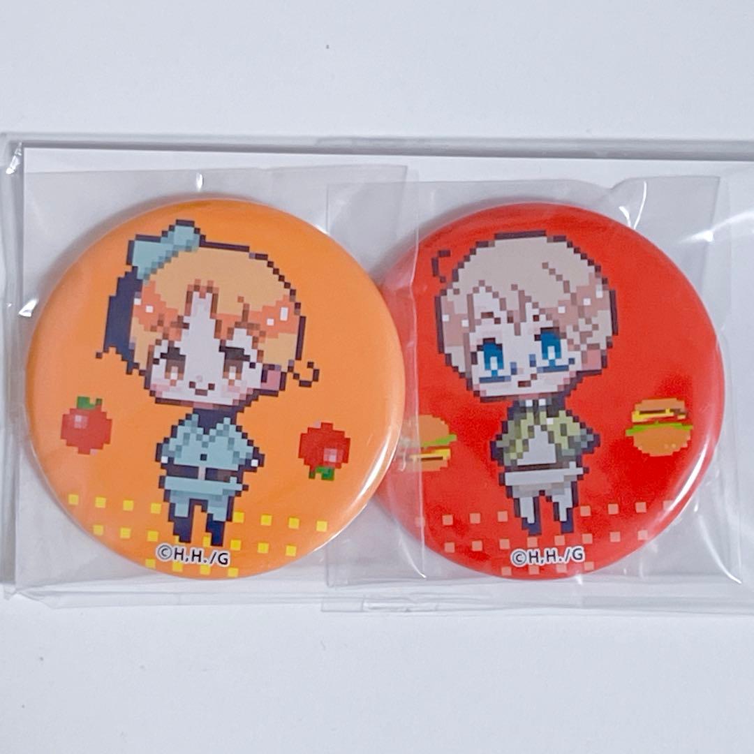 期間値下げ ヘタリア ドッド絵缶バッジ C92 Ｆ賞 イタリアアメリカ日本