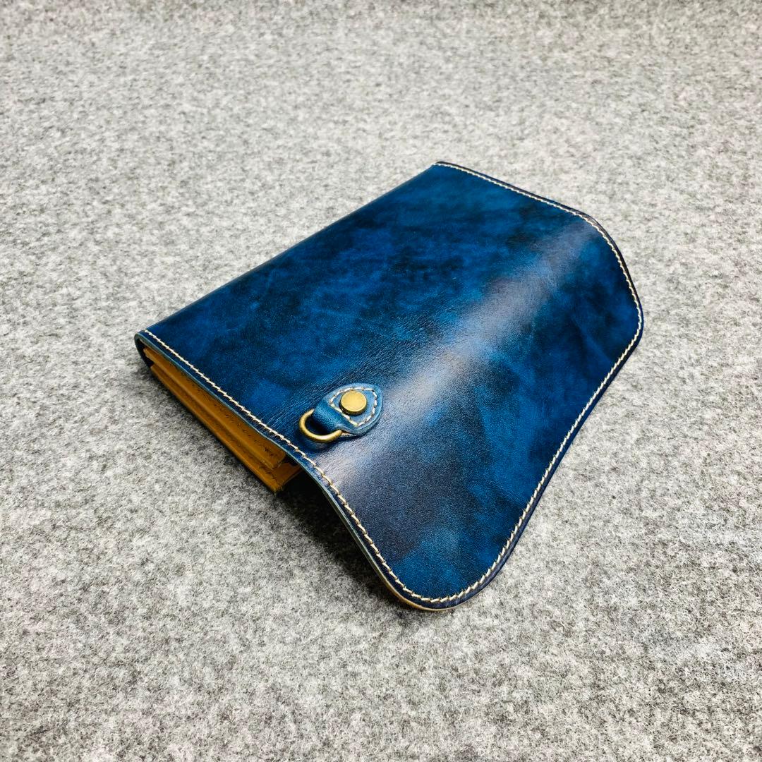 メンズ 財布 長財布 本革 ラウンドファスナー メンズ ヌメ革 手縫い