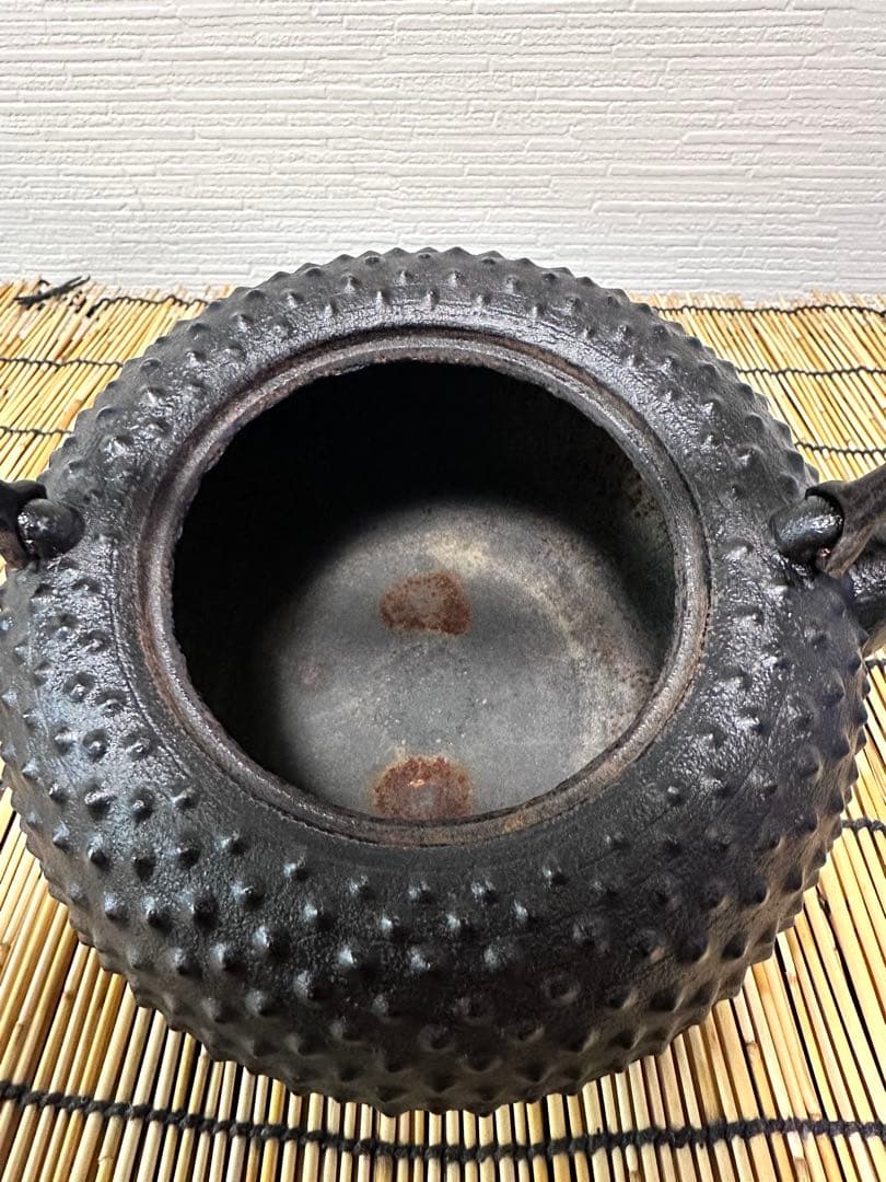 長期保管品　南部定秀造　１５型大アラレ 鉄瓶 南部鉄瓶 売約済み