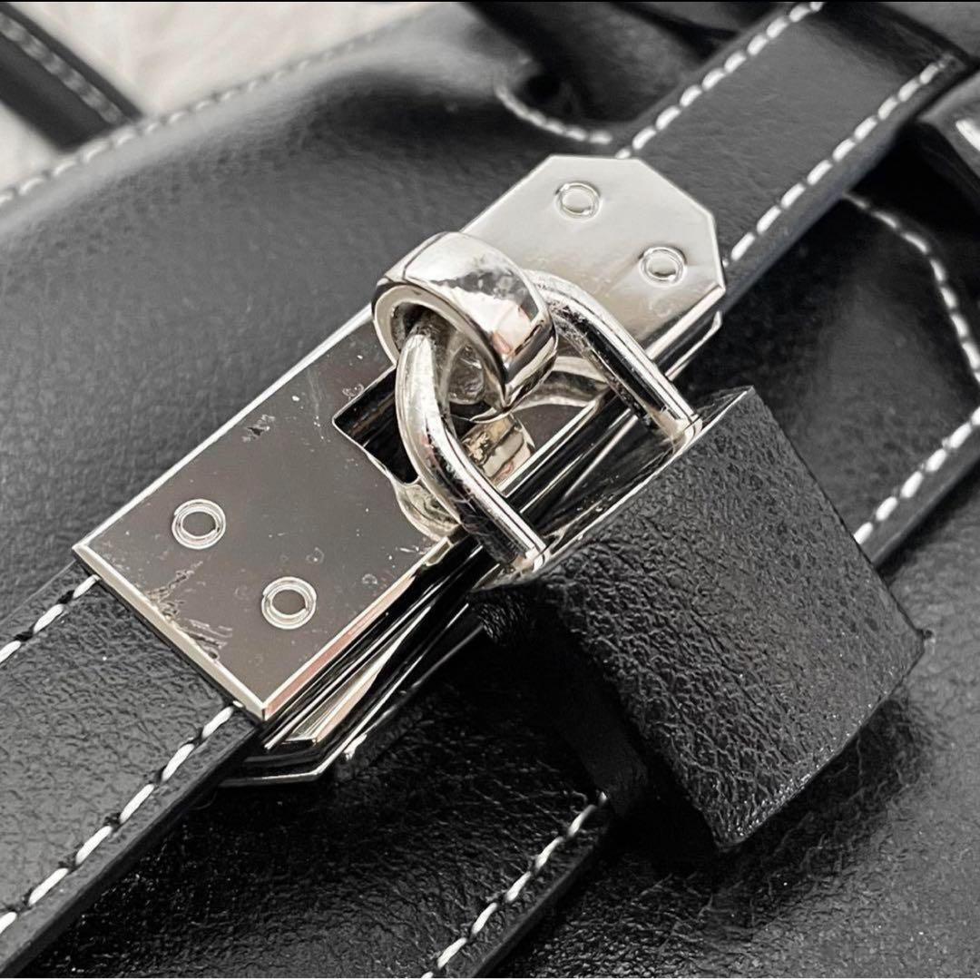 濱野鞄 HAMANO トート ハンドバッグ レザー シルバー金具 皇室御用達 黒