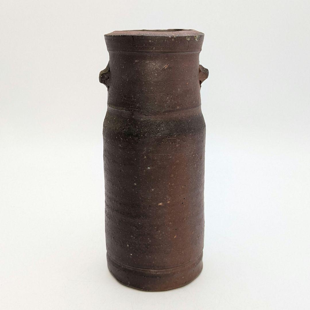 人間国宝 藤原啓 備前焼 擂座花入 共箱共布 花器 花瓶 フラワーベース 華道具