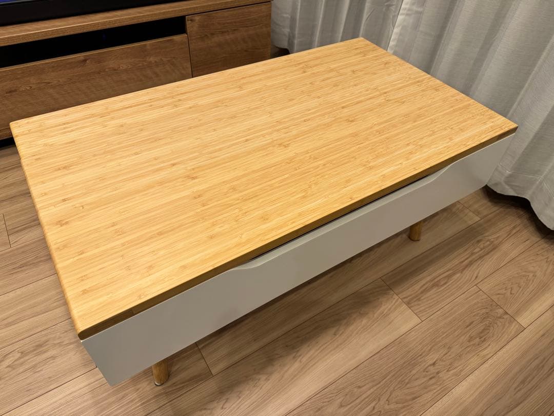 ※じゃすみんさま専用　昇降式ローテーブル　収納付き　北欧