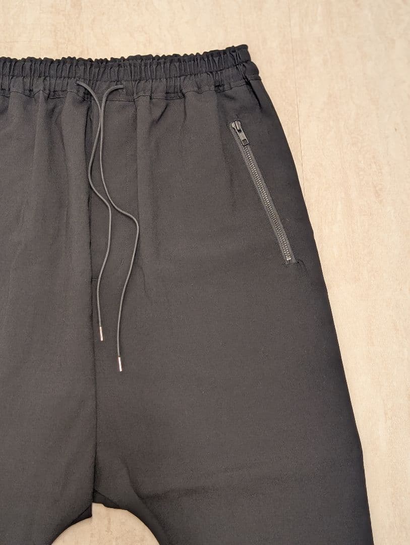 PRY│Drawstring Sarouel Zip Pants【BLACK】