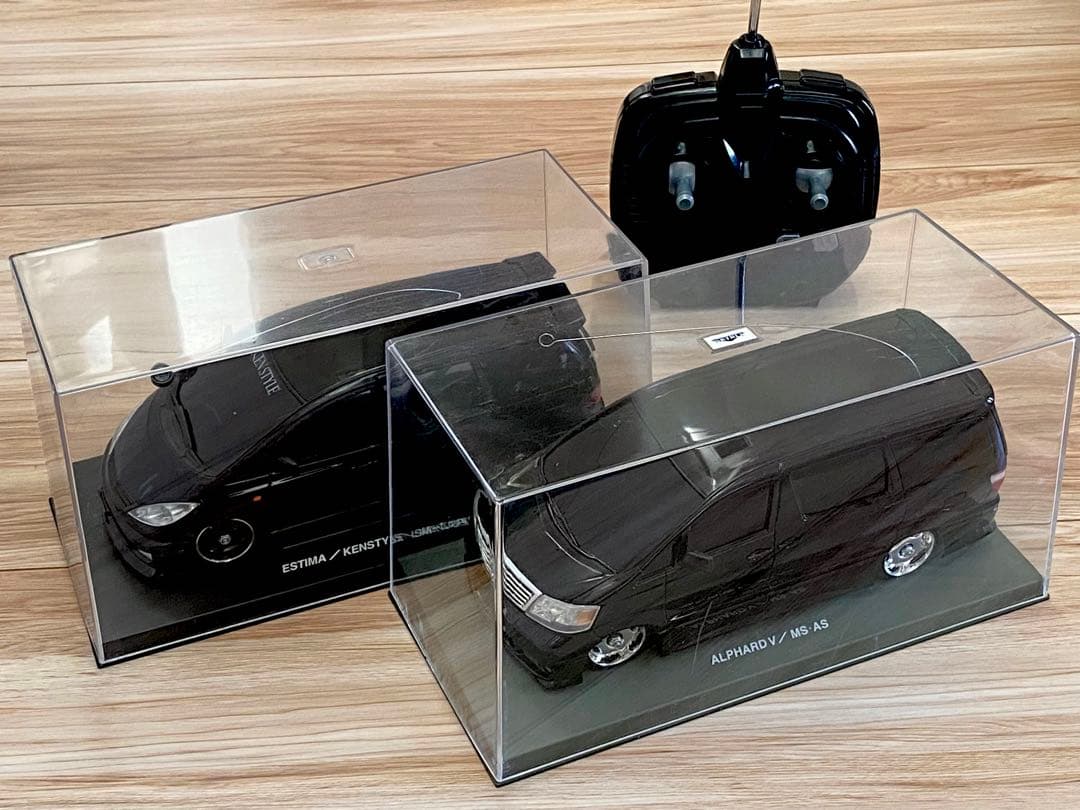 【2台セット】アオシマ アルファード&エスティマ VIP 車高調 ラジコン