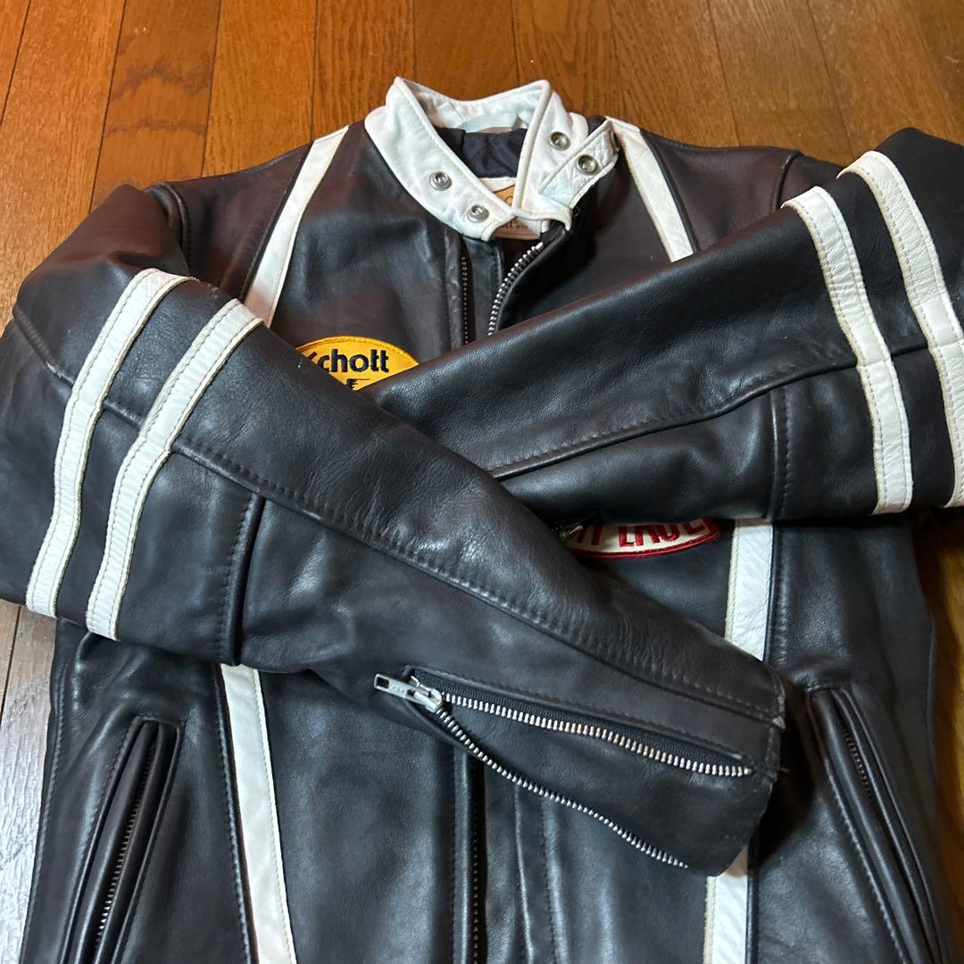 USA製schottレーシングレザーライダース34ショットvansonバンソン