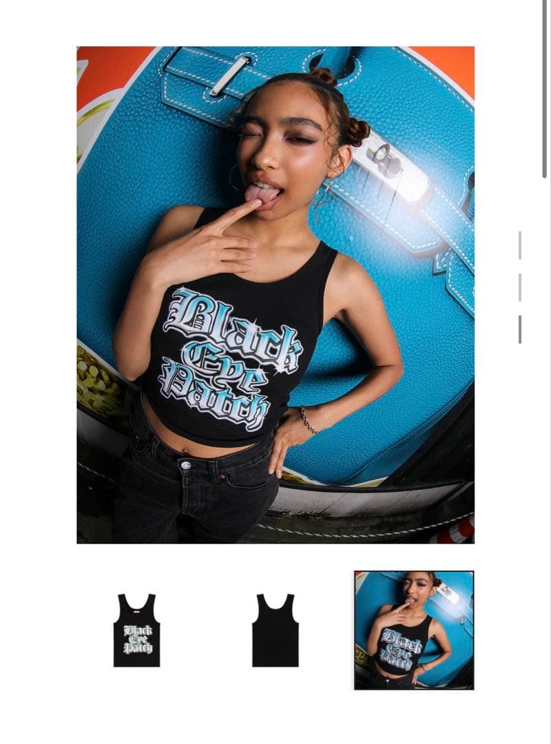 S*♡様 完売品　Black Eye Patch タンクトップ Sサイズ 黒