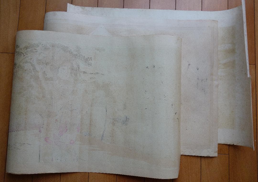 骨董　アンティーク　明治時代　絵　ポスター　レトロ　骨董 【送料無料・匿名配送】