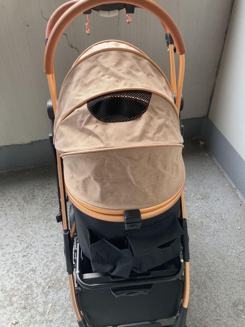 SKISOPGO ペットカート 黒/ベージュ