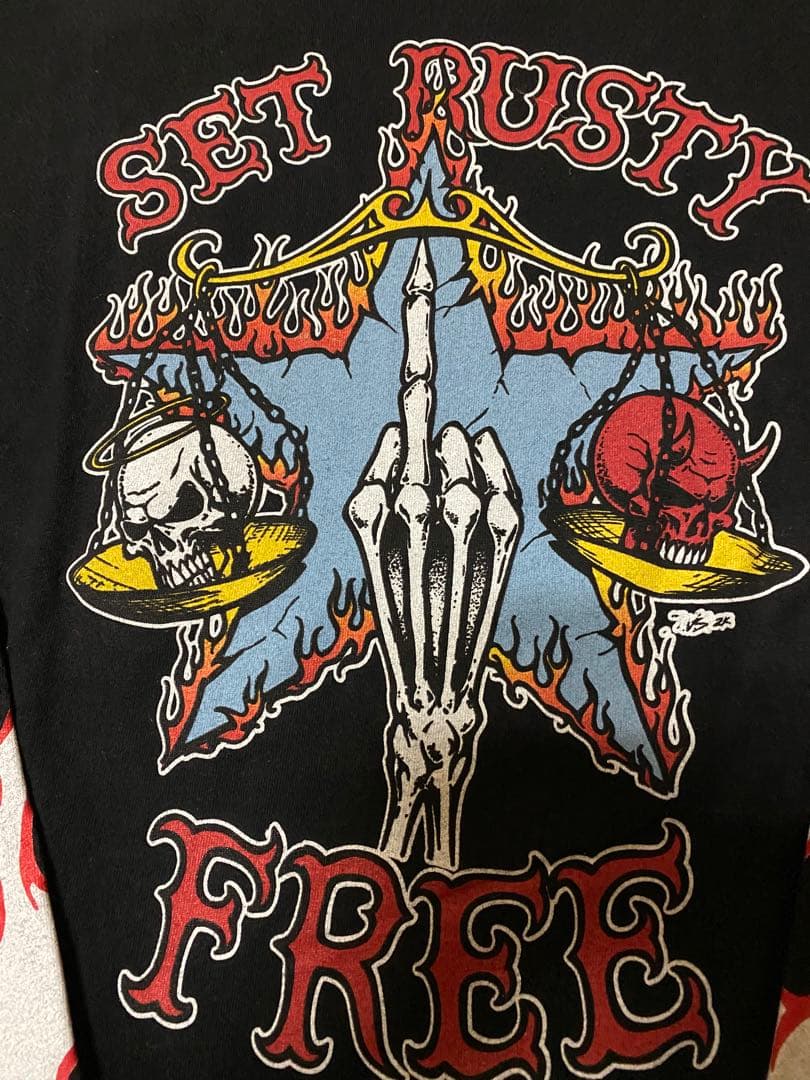 ヘルズエンジェルズ　SET RUSTY FREE ロングスリーブTシャツ L