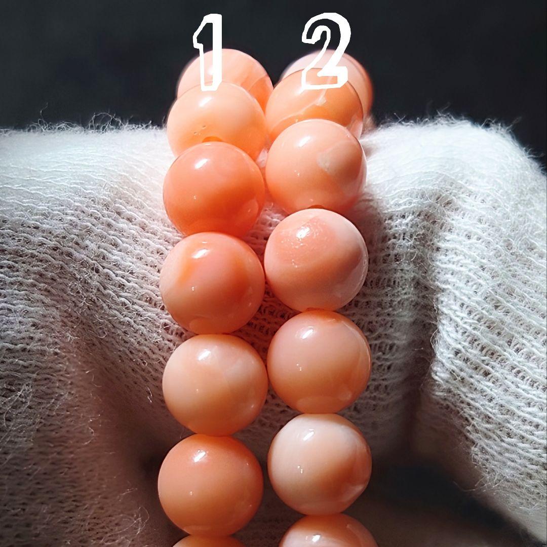 ★(kanilehua！)天然桃珊瑚 6.2ミリ珠 ブレス②(高知近海産)