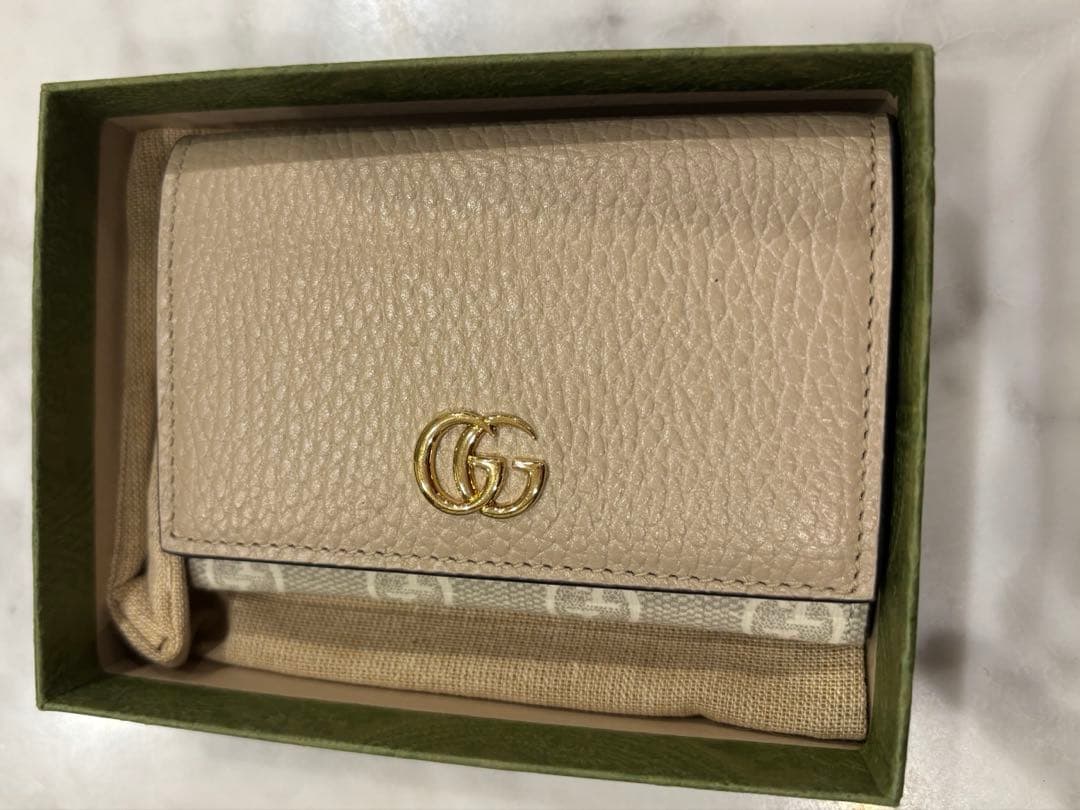 GUCCI マーモント　バイカラー　カード　ウォレット