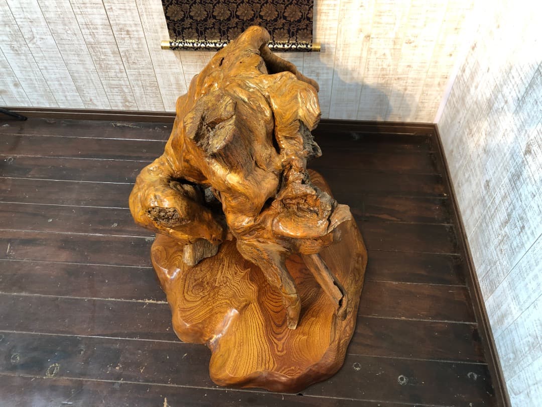 【手渡し限定】自然木のアートオブジェ　飾り　昭和レトロ　古民家　床の間