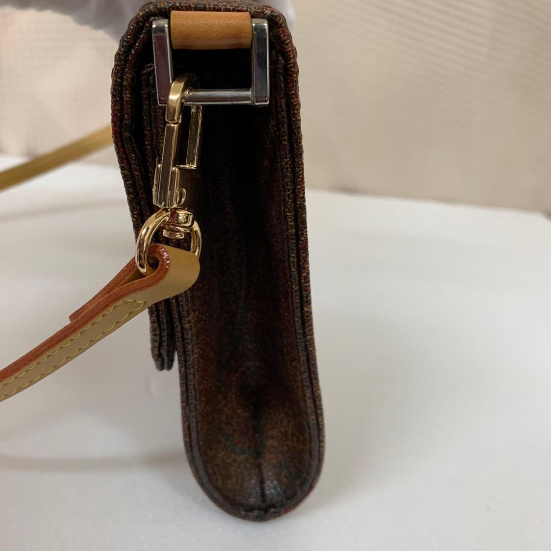 エトロ ワンショルダーバッグ ペイズリー柄 PVC 金具