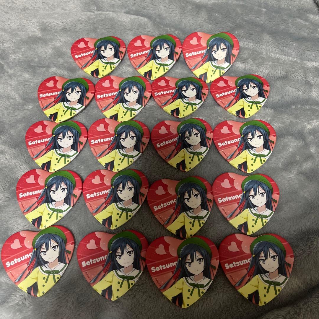 ラブライブ虹ヶ咲　優木せつ菜韓国限定ANIPLUSハート型バッジセット