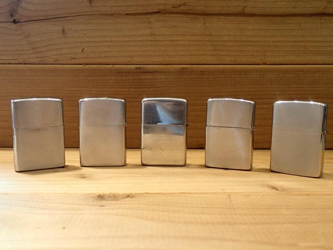 Zippoライター メタルシルバー オイルライター 5点まとめて