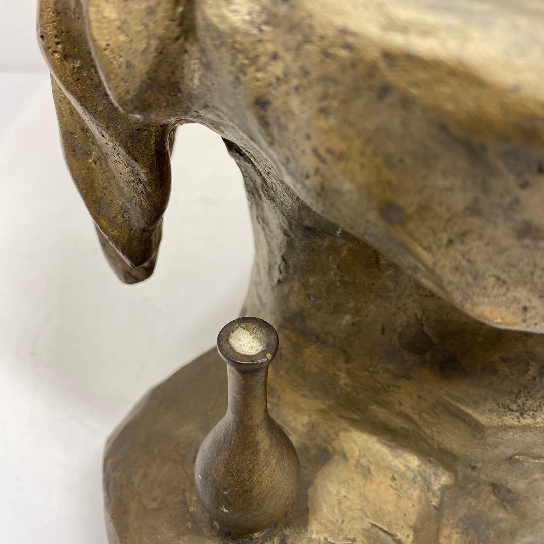 関口充　ブロンズ　白衣観音像　6113g トコエ　東さ7-0621①