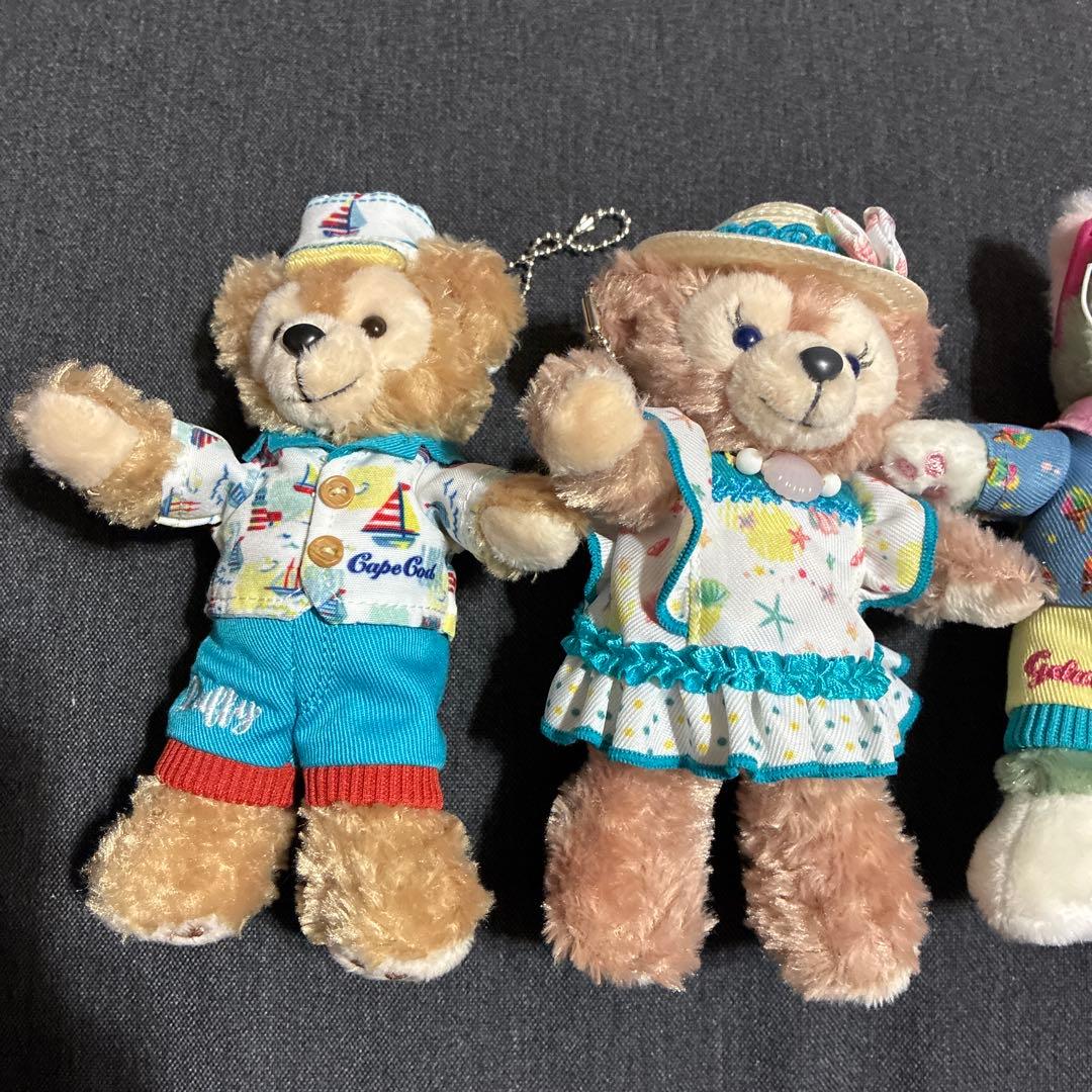 サニーファン2019 ディズニー　ダッフィ　ぬいぐるみバッジ　キーホルダー